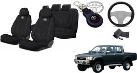Capas de Tecido Sob Medida Hilux 1991-03 + Volante + Chaveiro Capas de Tecido Sob Medida Hilux 1991-03 + Volante + Chaveiro