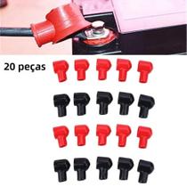 Capas De Terminal De Bateria 12x20mm (20 Peças) - Protetores Isolantes Para Terminais De Bateria Capas De Terminal De Bateria 12x20mm (20 Peças) - Protetores Isolantes Para Terminais De Bateria
