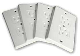 Capas de tomada elétrica com fechamento automático WONDERKID, pacote com 4, 12x8cm