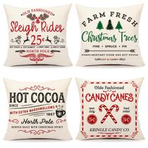 Capas de travesseiro 20x20cm 4TH Emotion Farmhouse Christmas Set 4 Capas de travesseiro 20x20cm 4TH Emotion Farmhouse Christmas Set 4