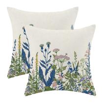 Capas de travesseiro AEIOAE Navy Blue Teal 55x55cm Conjunto de 2