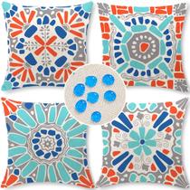 Capas de travesseiro ao ar livre Cirzone 45x45cm, conjunto de 4 impermeáveis