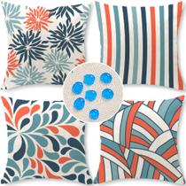 Capas de travesseiro ao ar livre Cirzone 45x45cm, conjunto de 4 impermeáveis