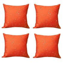 Capas de travesseiro ao ar livre SOFJAGETQ Orange Waterproof 46x46 cm 4 unidades Capas de travesseiro ao ar livre SOFJAGETQ Orange Waterproof 46x46 cm 4 unidades