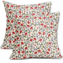 Capas de travesseiro Aytipun, 4 de julho, florais, 60x60cm, conjunto de 2
