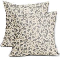 Capas de travesseiro Aytipun Grey Floral 45x45cm Conjunto de 2