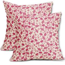 Capas de travesseiro Aytipun Hot Pink Floral 60x60cm, conjunto de 2