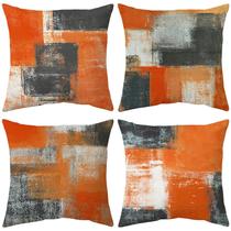 Capas de travesseiro Balaena Burnt Orange 45x45cm Poliéster 4 peças