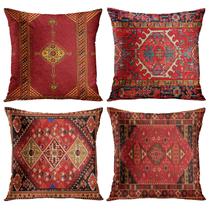 Capas de Travesseiro Britimes Kilim Marroquino Geométrico 50x50cm - Conjunto com 4 Peças