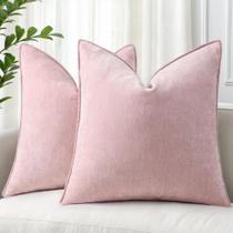 Capas de travesseiro DecoruHome Spring Chenille 26x26 cm Blush Pink