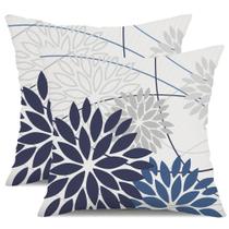 Capas de travesseiro DFXSZ Blue Flower 45x45cm Conjunto de 2 impermeáveis