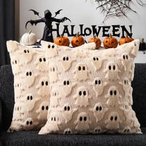 Capas de travesseiro DFXSZ Halloween Beige Ghost 50x50cm, conjunto de 2