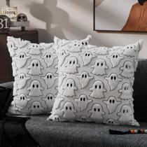 Capas de travesseiro DFXSZ Halloween White Black Ghost 45 x 45 cm, 2 unidades