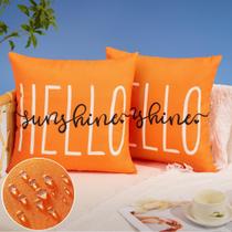 Capas de travesseiro DFXSZ Hello Sunshine 45x45cm à prova d'água, conjunto de 2