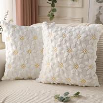 Capas de travesseiro DFXSZ Spring Summer 45x45cm Conjunto de 2 amarelas
