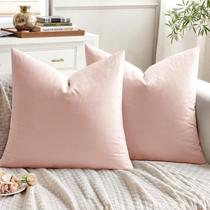 Capas de travesseiro EMEMA Velvet Throw 45 x 45 cm, pacote com 2, rosa Capas de travesseiro EMEMA Velvet Throw 45 x 45 cm, pacote com 2, rosa