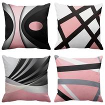 Capas de travesseiro Emvency Soft Pink Modern Abstract 45 x 45 cm, 4 unidades