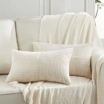 Capas de travesseiro Fancy Homi Cream Lumbar 50x70cm, pacote com 2