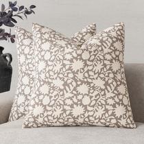 Capas de travesseiro Findtower Decorative Floral 45x45cm, conjunto de 2 Capas de travesseiro Findtower Decorative Floral 45x45cm, conjunto de 2