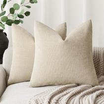 Capas de travesseiro Findtower Soft Textured Chenille 55x55cm bege