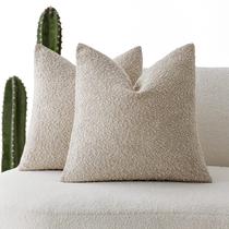 Capas de travesseiro Findtower Textured Boucle 45x45cm Pacote com 2 Capas de travesseiro Findtower Textured Boucle 45x45cm Pacote com 2