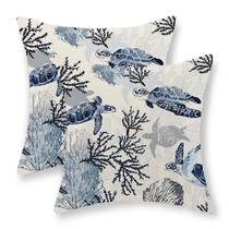 Capas de travesseiro GOLIANDA Nautical Coastal 60x60cm Conjunto de 2 roupas de cama