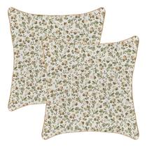 Capas de travesseiro GOLIANDA Sage Green Brown Bege Floral 45x45cm