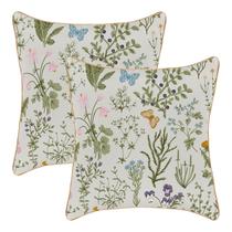 Capas de travesseiro GOLIANDA Sage Green Floral 45x45cm Conjunto de 2