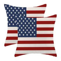 Capas de travesseiro Jecuwo 4th of July Patriotic 60x60cm Conjunto de 2