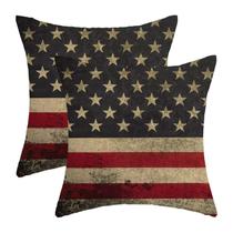 Capas de travesseiro Jecuwo 4th of July Patriotic 60x60cm Conjunto de 2