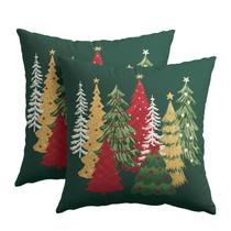 Capas de travesseiro Kawani Christmas Green 60x60cm, conjunto de 2 algodões