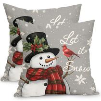 Capas de travesseiro Kawani Grey Christmas 60x60cm, conjunto de 2