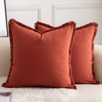 Capas de travesseiro MANDIOO Neutral Cotton Fringe 45x45cm Conjunto de 2 Capas de travesseiro MANDIOO Neutral Cotton Fringe 45x45cm Conjunto de 2