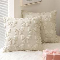 Capas de travesseiro MIULEE Christmas Coquette bege com laço 45x45cm