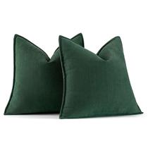 Capas de travesseiro MIULEE Christmas Green Chenille 65x65cm, pacote com 2 Capas de travesseiro MIULEE Christmas Green Chenille 65x65cm, pacote com 2