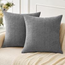Capas de travesseiro MIULEE Soft Dark Grey Chenille 45x45cm Pacote com 2 Capas de travesseiro MIULEE Soft Dark Grey Chenille 45x45cm Pacote com 2