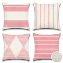 Capas de travesseiro OTOSTAR impermeáveis 50x50cm poliéster rosa Set 4 Capas de travesseiro OTOSTAR impermeáveis 50x50cm poliéster rosa Set 4