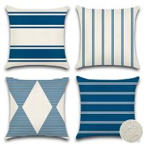 Capas de travesseiro OTOSTAR Waterproof 50x50cm, conjunto de 4, azul marinho