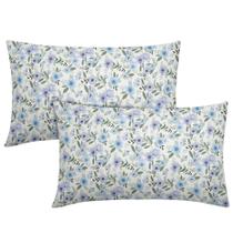 Capas de travesseiro Roverantic Light Blue 30x50cm Conjunto de 2 algodão e linho