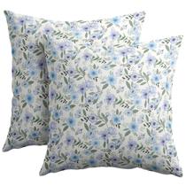 Capas de travesseiro Roverantic Light Blue 40x40cm Conjunto de 2 algodão e linho