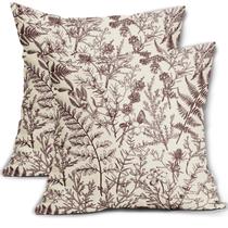 Capas de travesseiro sorfbliss Burgundy Floral 45x45cm Conjunto de 2