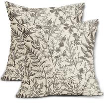 Capas de travesseiro sorfbliss Dark Brown Floral 45x45cm Conjunto de 2 Capas de travesseiro sorfbliss Dark Brown Floral 45x45cm Conjunto de 2