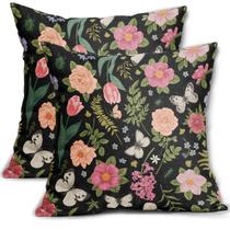 Capas de travesseiro sorfbliss Spring Summer Floral 50x50cm Conjunto de 2