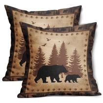 Capas de travesseiro Sport Bear 50x50cm Wild Animal Forest Cotton