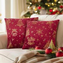 Capas de travesseiro StangH Christmas 45x45cm Velvet Merry Christmas