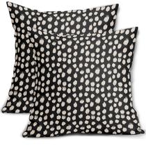 Capas de travesseiro Sweetshow Black Cream Dots 60x60cm, conjunto de 2