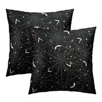 Capas de travesseiro Sweetshow Halloween Spider Web 55x55cm brancas Capas de travesseiro Sweetshow Halloween Spider Web 55x55cm brancas