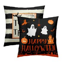 Capas de travesseiro Sweetshow Happy Halloween Ghost Castle 55x55cm Capas de travesseiro Sweetshow Happy Halloween Ghost Castle 55x55cm