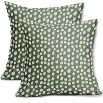 Capas de travesseiro Sweetshow Sage Green Cream 60x60cm Conjunto de 2
