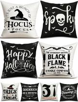 Capas de travesseiro TOYPOPOR, decoração de Halloween, dupla face, 50 x 50 cm, 4 peças Capas de travesseiro TOYPOPOR, decoração de Halloween, dupla face, 50 x 50 cm, 4 peças